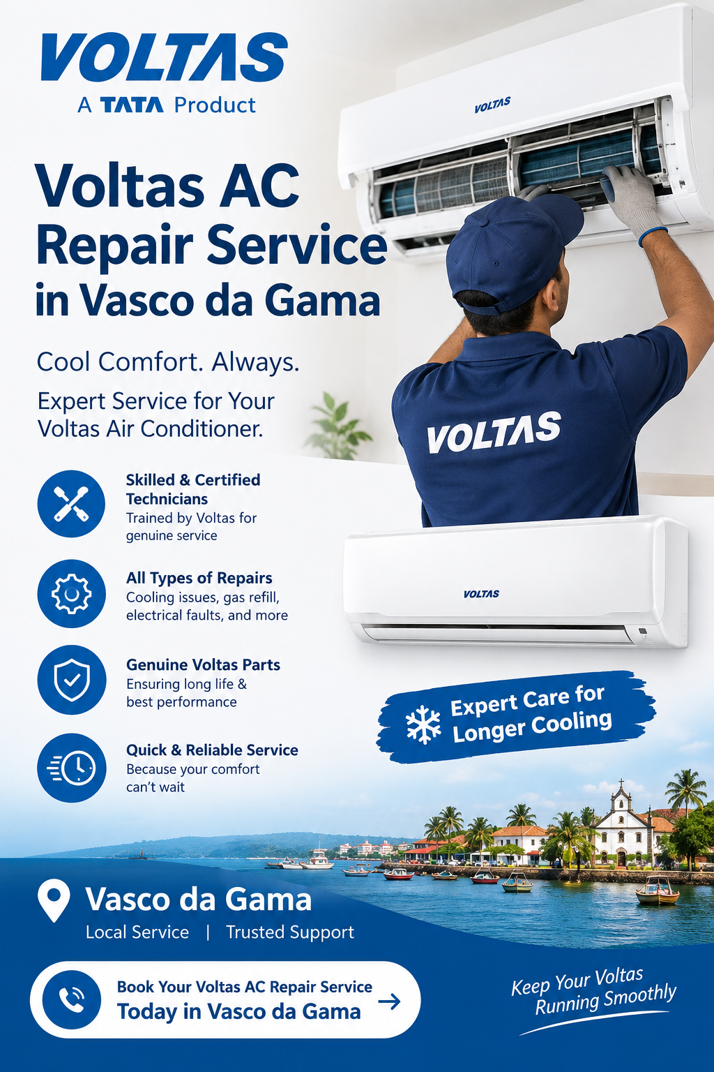 Voltas AC repair service in Vasco da Gama, Goa